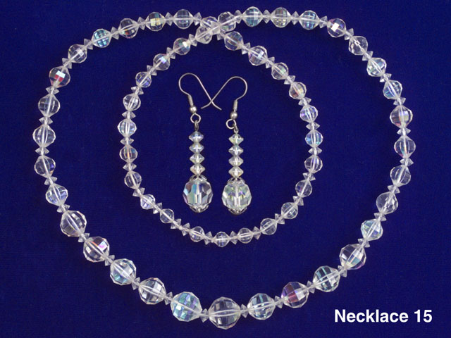 29" Swarovski Crystal Necklace & Matching Earrings