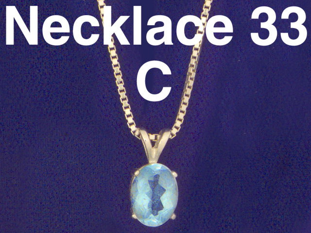 1 3/4ct. Topaz on 18" Italian Square 14K Gold chain