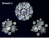 Vintage Brooch & Earring Set w/ Aurora Borealis Center Piece