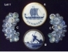 Vintage Pale Blue Aurora Borealis Earrings and Souvenir Pins