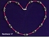 18" Red, Silver & Black Necklace with silver safety clasp