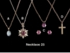 Girls Necklaces: Opal, Ruby, Garnet, Gold