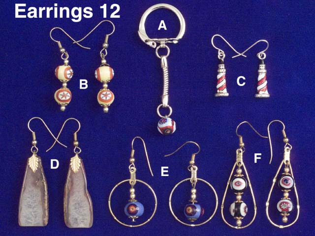 Handcrafted Venetian Glass Earrings and Keyring