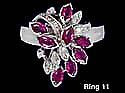 Lady's Diamond and Ruby Gold Dinner Ring